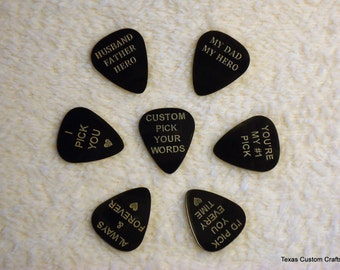 Personalized Guitar Pick/Plectrum, Personalized Pick, Custom Pick, Engraved Pick, Valentine's Day