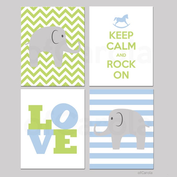 Items similar to Kids Wall Art PERSONALIZED Children Nursery Elephant