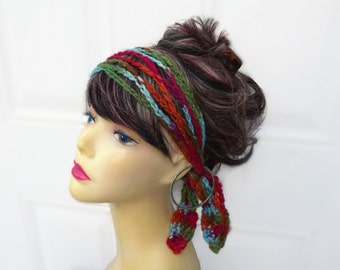 Crochet Headband Chain Headband Womens Crochet Headband Hippie Headband Crochet Boho Headband Boho Chain Headband