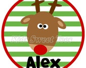 reindeer stripes personalized digital image Il_170x135
