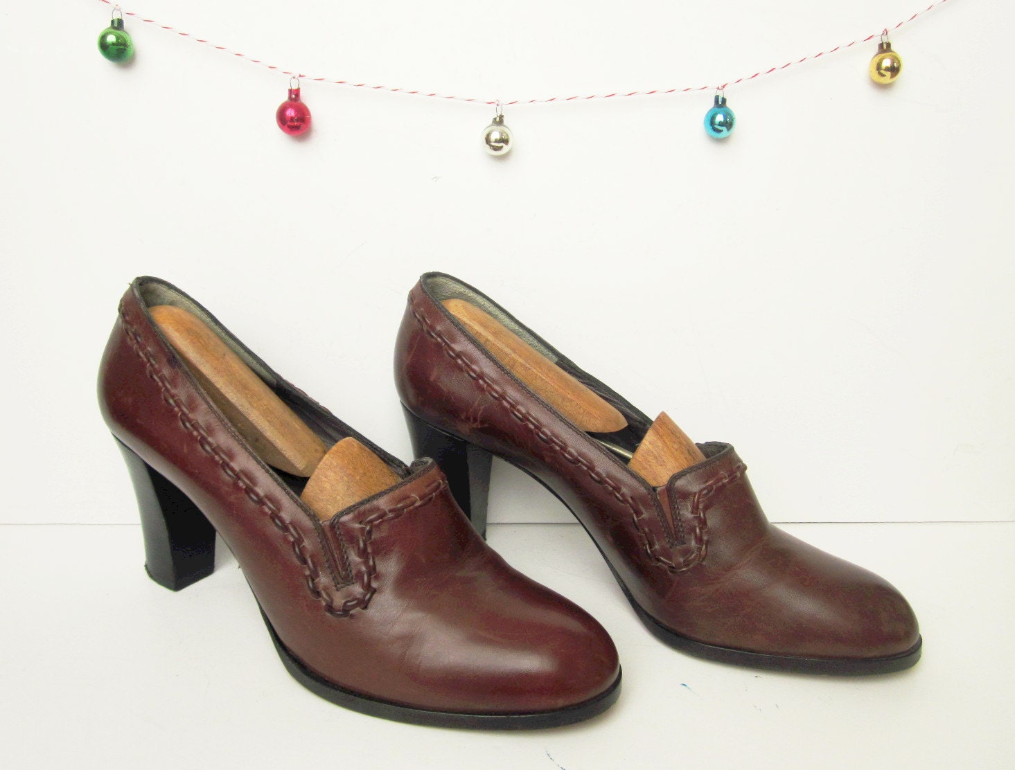1960 Vintage italian shoes Brown leather â€“ Size USA 5,5 â€“ EUR 38 ...