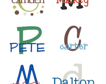 Boys Embroidery Font Set - Instant Download
