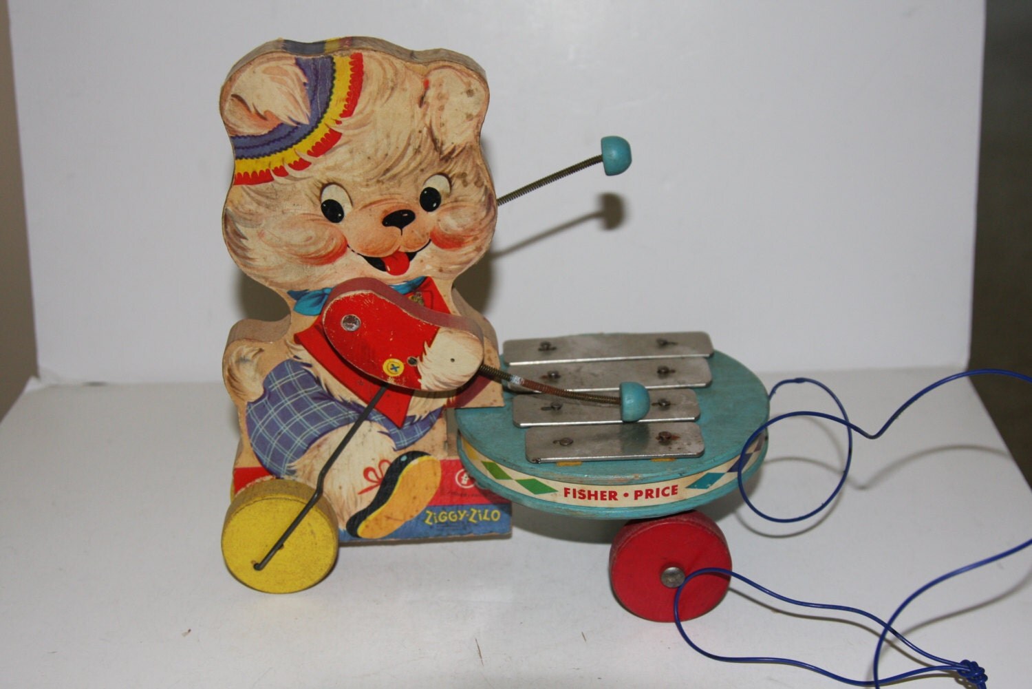 vintage fisher price pull toy dog