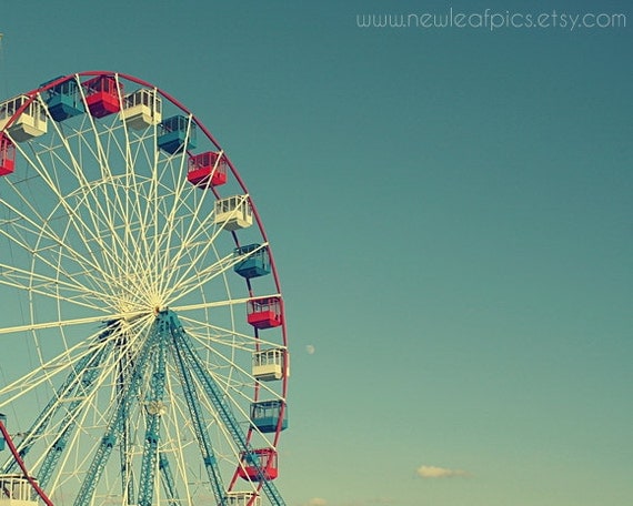 Seaside Park Boardwalk Ferris Wheel Jersey Shore by NewLeafPics