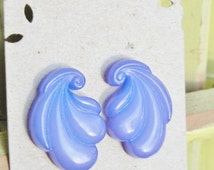 Boucles D'oreilles Vintage Danemark Buch + Deichmann - Créoles Orange Des Années 80