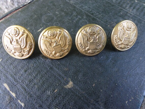 Vintage U S Army Buttons set of 4 Handy Button by Threadbender64