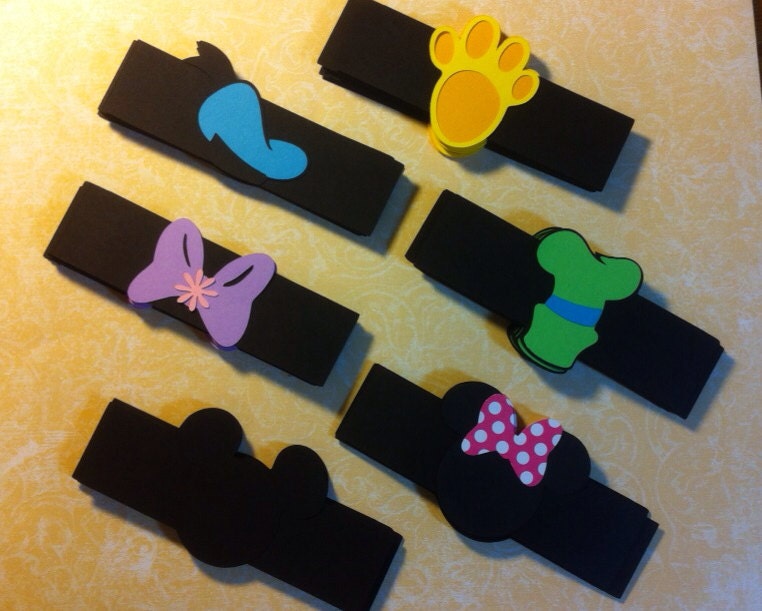 Mickey Mouse Clubhouse napkin wraps by PartiesByTraciemac on Etsy