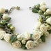Pearl bracelet - Fall green - Handmade bracelet - Polymer jewelry - Charm bracelet