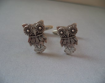 Harry Potter Antique Silver Whimsy Owl Cufflinks
