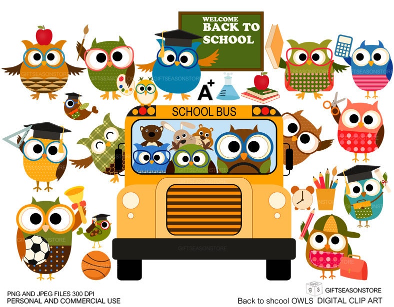 owl clip art back to school - photo #16