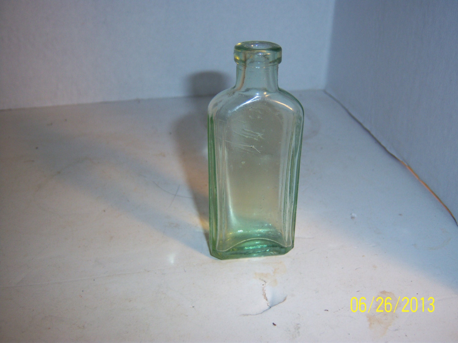 1920s Three In One Oil Bottle 3 3 4 Inches Tall Citron