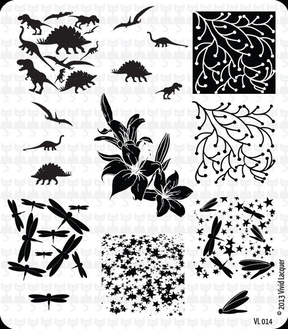 VL 014 Nail Art Stamping Plate