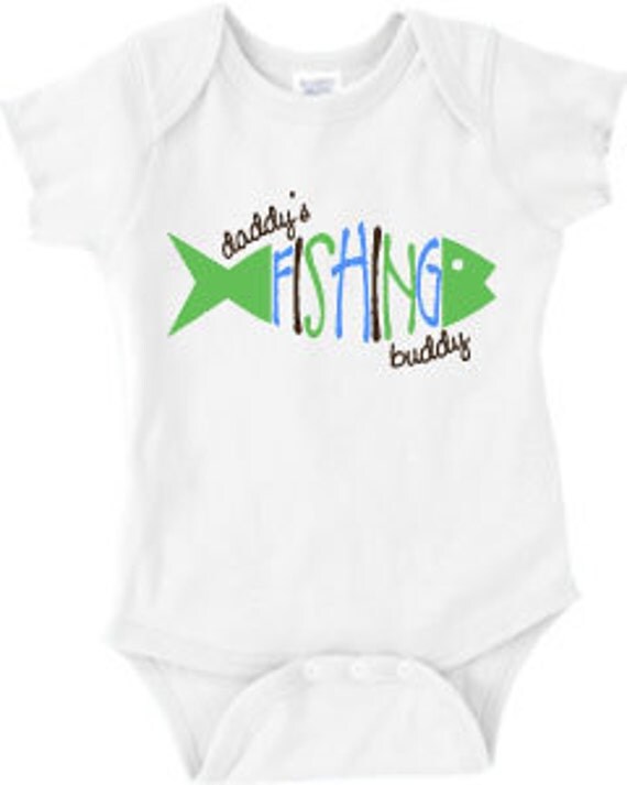 Daddy's Fishing Buddy Baby Onesie or Boy's or