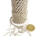 1m (39,37 in) Silver colour strass 3x3mm cristal stone chain for making bracelets