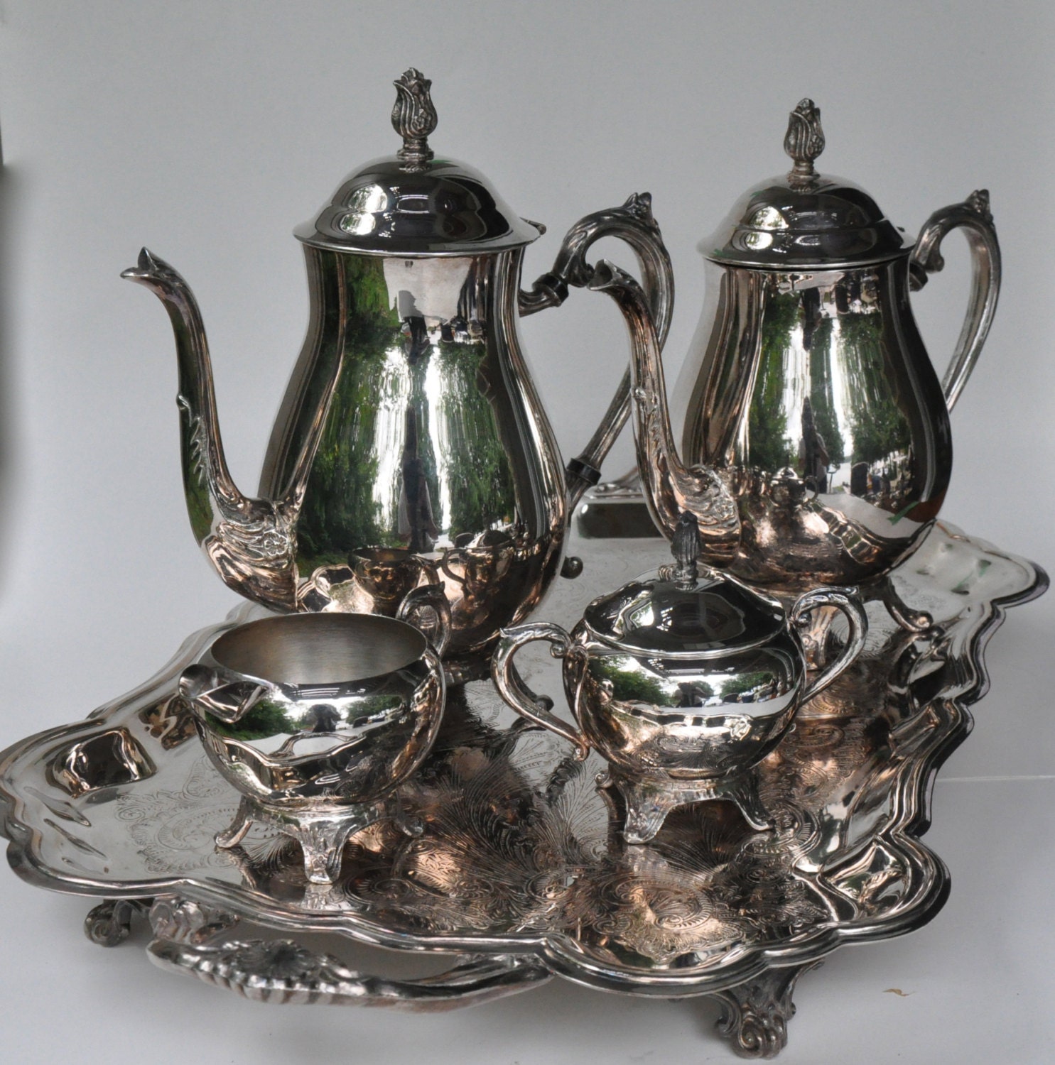 Silverplate Tea Service FB Rogers by dishinit on Etsy