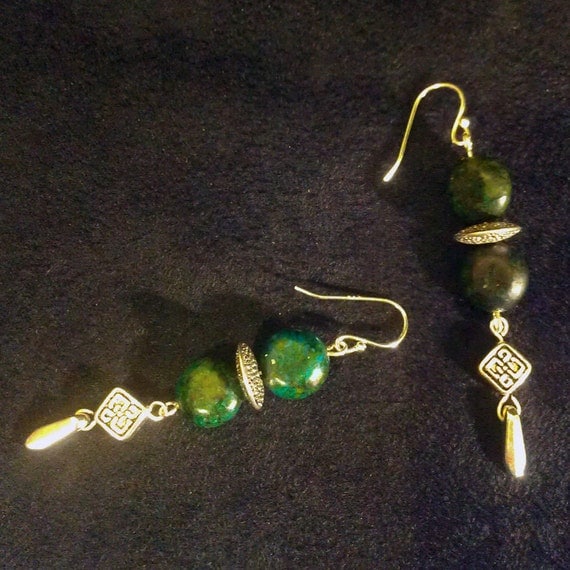 Forest Disc Earrings by Jerynn