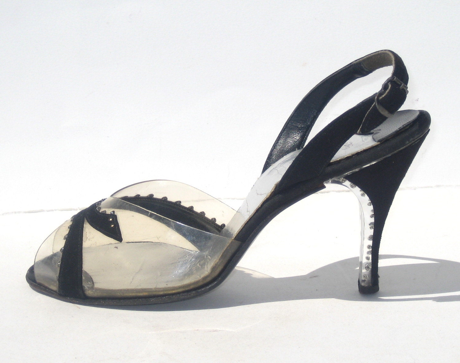 lucite shoes pumps