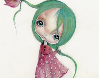 Original painting mixed media on paper...OOAK