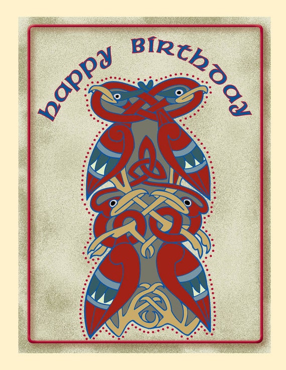 Celtic Design Birthday Card