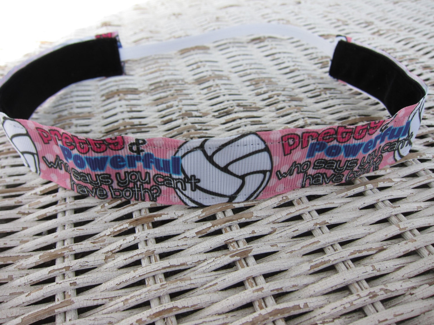 Pink Volleyball Headband Womens Sports Headbands