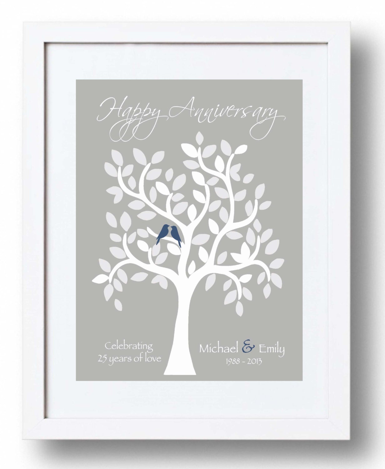 25th Anniversary Gift for Parents 25th Silver Anniversary