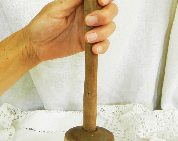 Antique Rustic French Wooden Treen Vegetable Masher, French Country Cottage Decor, Wooden Primitive Kitchenware, Rustic Kitchenalia Antique Rustic French Wooden Treen Vegetable Masher, French Country Cottage Decor, Wooden Primitive Kitchenware, Rustic Kitchenalia