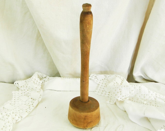 Antique Rustic French Wooden Treen Vegetable Masher, French Country Cottage Decor, Wooden Primitive Kitchenware, Rustic Kitchenalia Antique Rustic French Wooden Treen Vegetable Masher, French Country Cottage Decor, Wooden Primitive Kitchenware, Rustic Kitchenalia