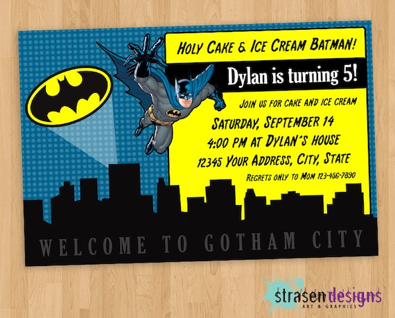 Batman Birthday Invitation Templates Free