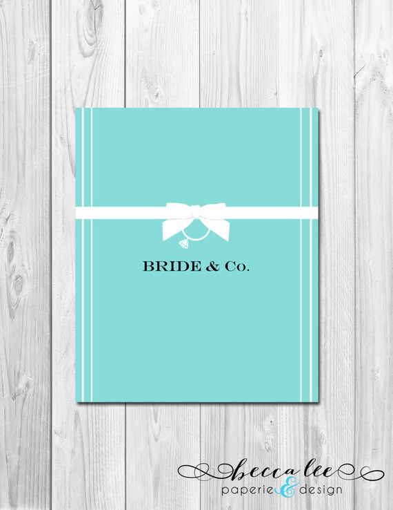 INSTANT DOWNLOAD - Bride & Co Candy Bar Wrapper - Tiffany Inspired Bridal Shower - DIY - Printable Il_570xn