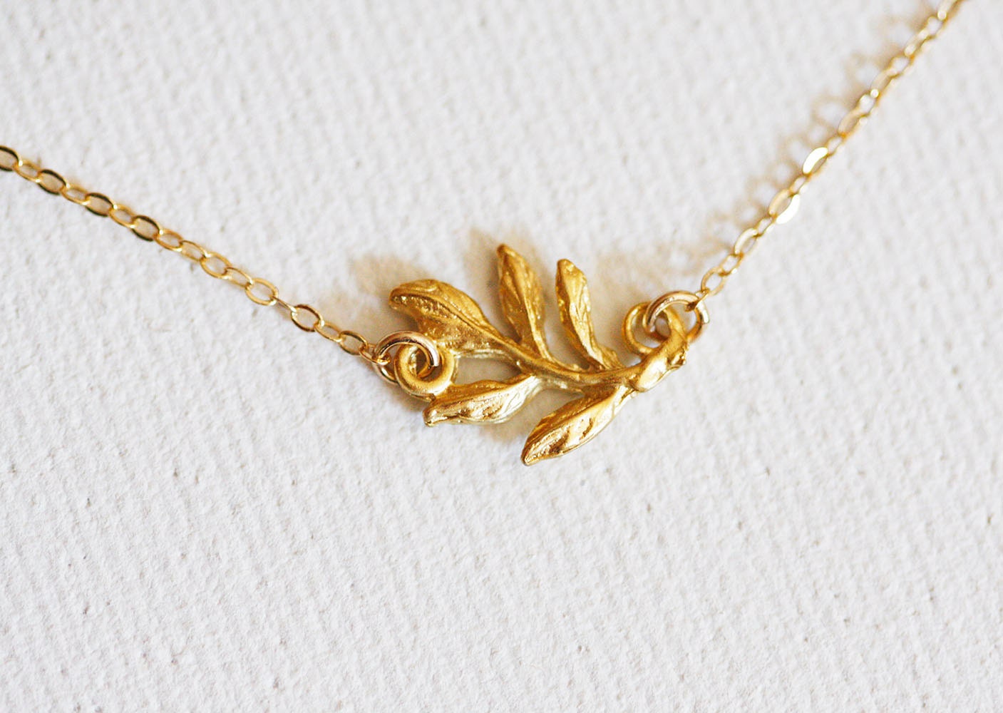 Gold Leaf necklace Tiny Leaf necklace Small Leaf Necklace