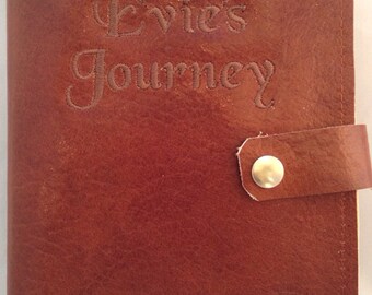 Personalized Leather Journal, refillable,Custom made