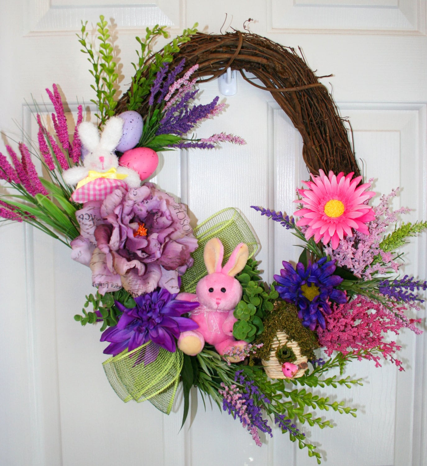 Easter Grapevine Wreath Spring Wreath By ShadesOfTheSeasons