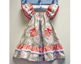Sewing pattern for girls dress BUTTERFLY Dress downloadable sewing pattern sizes 0 to 10 years, children's sewing patterns