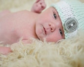 Newborn , Baby , Baby knit , Baby hat , Knitting , Knit hat , Mint , Soft , Soft yarn , Photo prop , Christenong , Unisex , Button