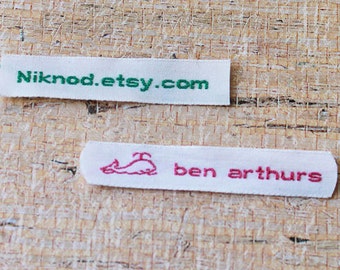 Clothing Labels, Custom Labels, Woven Tags, Cotton Labels, Personalized Labels Fabric Labels Garment Labels, Apparel Labels Sewing Labels