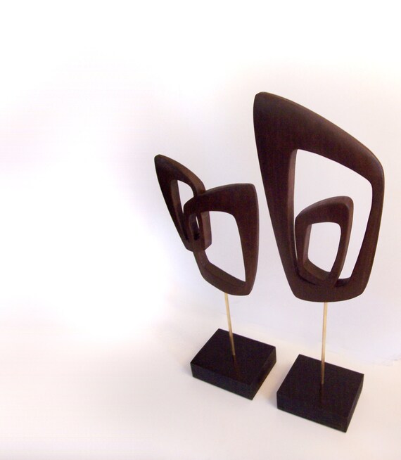 mid century modern abstract sculpture danish modern retro tiki