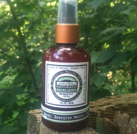 Spearmint Eucalyptus Natural Essential Oil by GreenBeanSoapCo