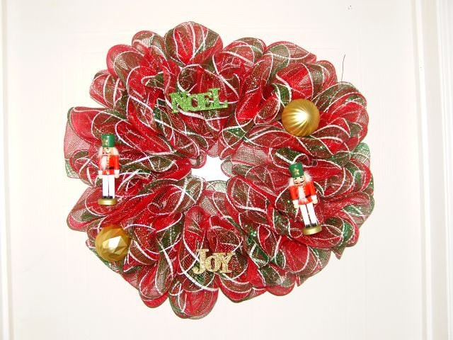 Nutcracker Mesh Wreath