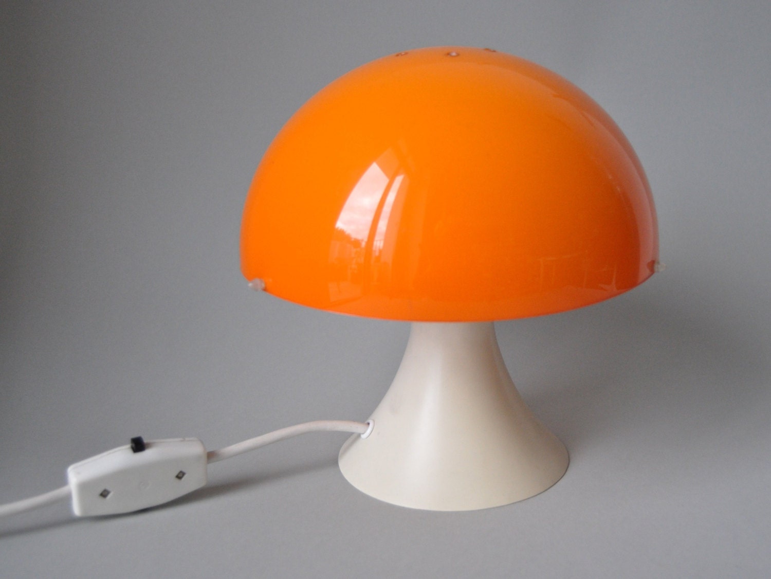 Vintage Mid Century Modern Stehlampe Pilz Lampe Plastik orange