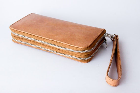 ALL LEATHER Wallet NaturalLeather / Ladies Wallet Genuine