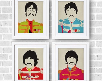 The Beatles Sgt. Peppers Set 8x10 Print - The Beatles