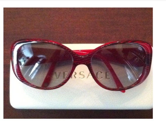 versace glasses red