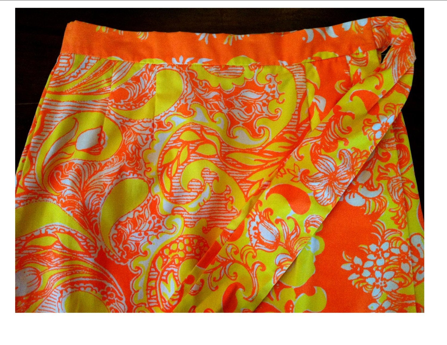 Lilly Pulitzer 1960s Vintage Maxi Skirt Tangerine Dream 60s