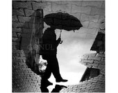 Black and white photography, Reflection, Rain photography, rain man, Art photography, Wall decor, home decor, 12x12 inch Black and white photography, Reflection, Rain photography, rain man, Art photography, Wall decor, home decor, 12x12 inch