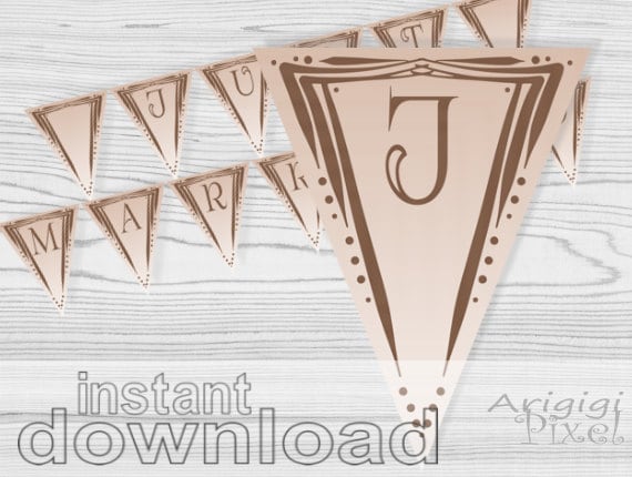 Just Married printable banner, wedding, photo prop, decorative garland, just married sign, instant download Il_570xn