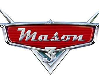 Personalized Disney's Cars Logo wiith name and age high-resolution image (digital file or printed card/poster)