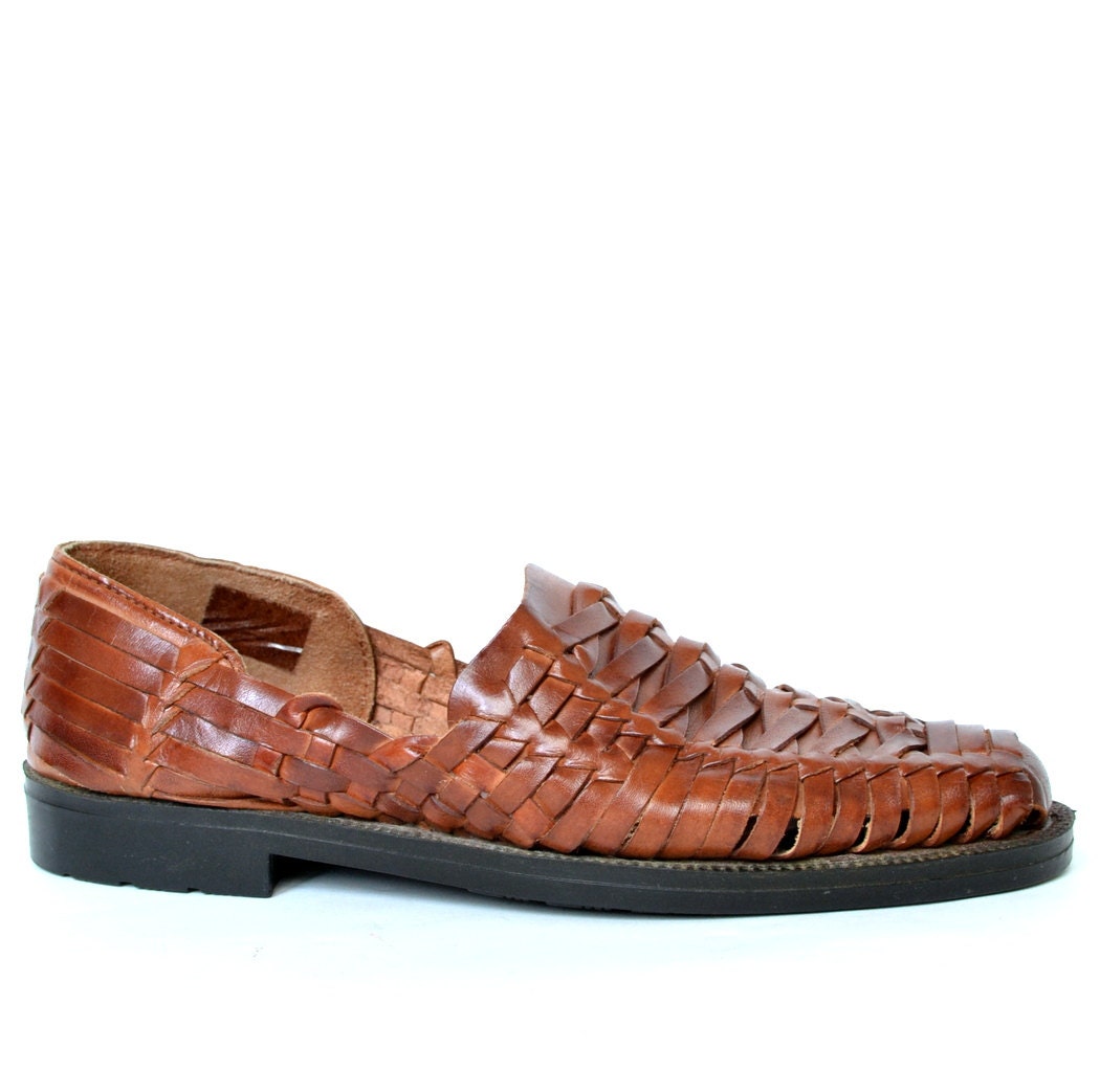 woven leather huaraches flats