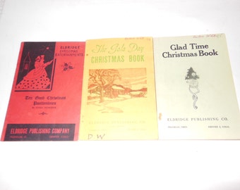 Vintage Christmas Books Softcover Eldridge Publishing Company