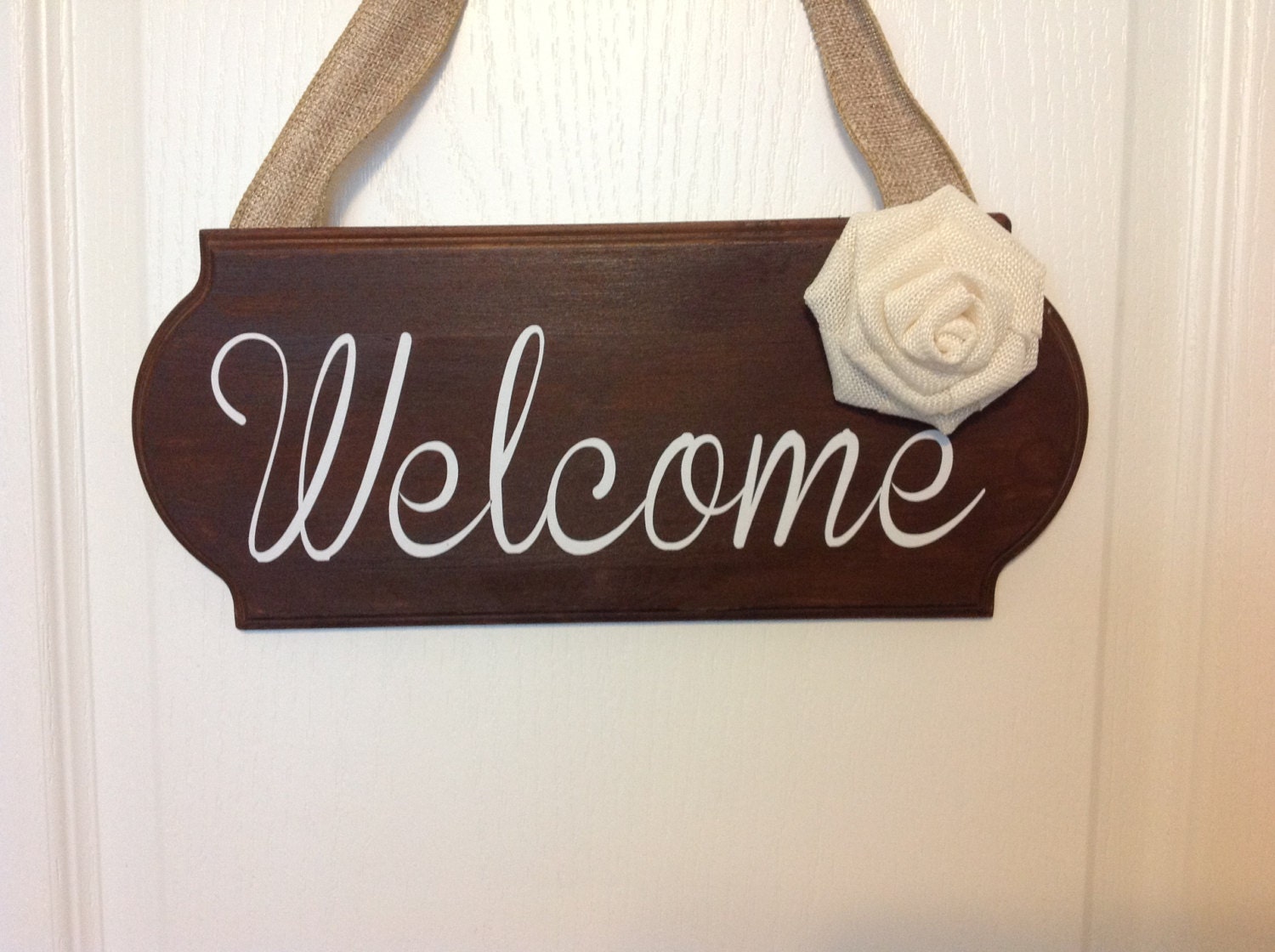 welcome sign shabby chic distressed hanging door wall sign welcome sign shabby chic distressed hanging door wall sign