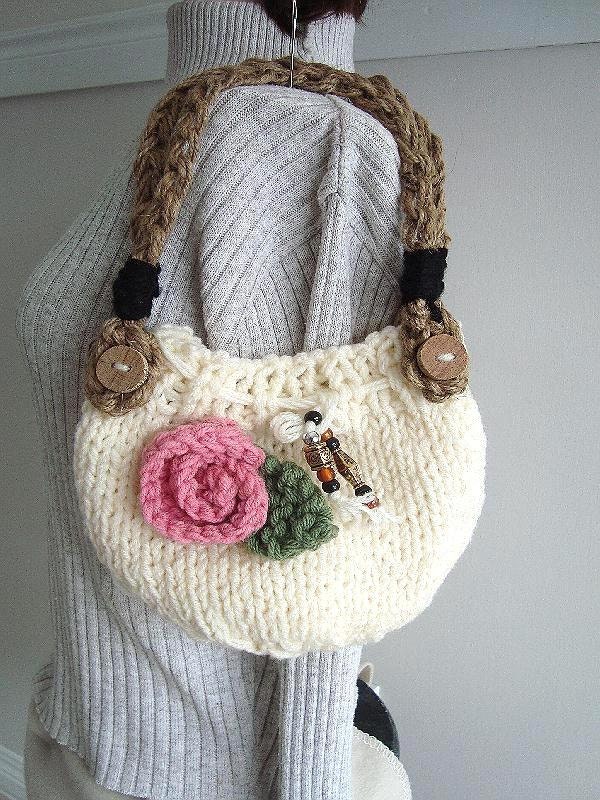 Knitted Bag Patterns For Beginners Scale